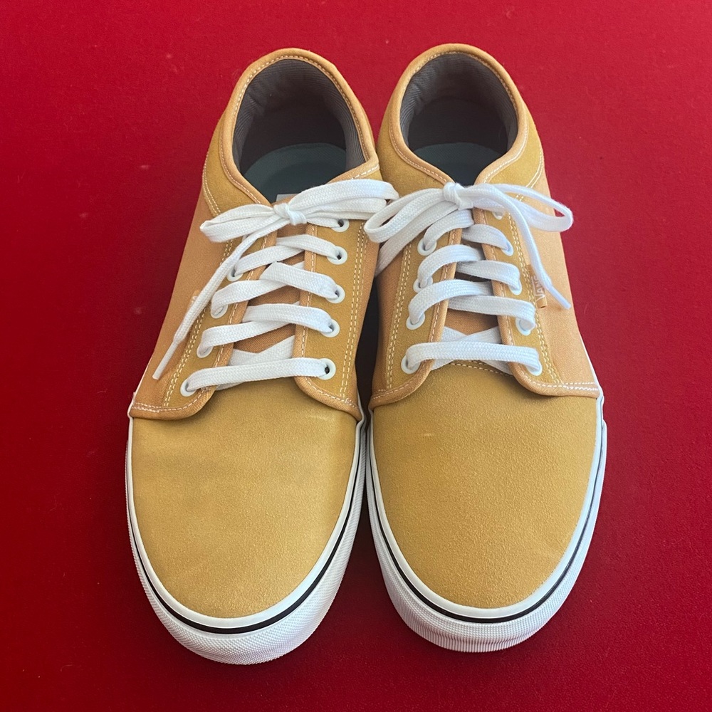 Vans Ultracush HD Pro Mustard Yellow Suede Canvas Men Sneaker Tennis Shoe*NEW*13